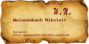 Weissenbach Nikolett névjegykártya