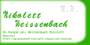 nikolett weissenbach business card